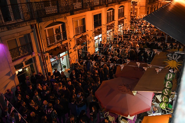 Nightlife scene in Lisbon, Portugal